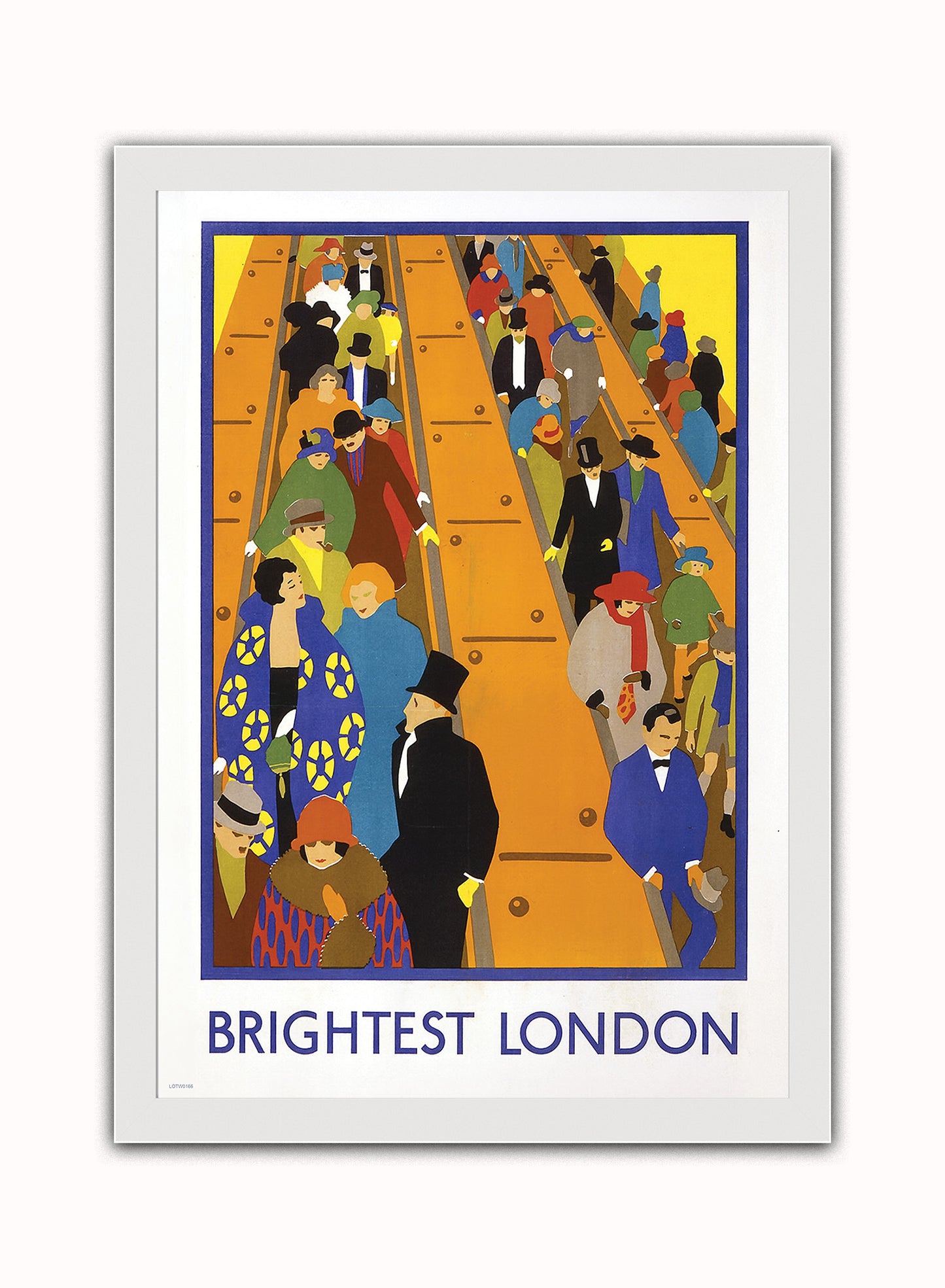 Brightest London Poster Vintage Poster Wall Art Print 50x70cm White Frame