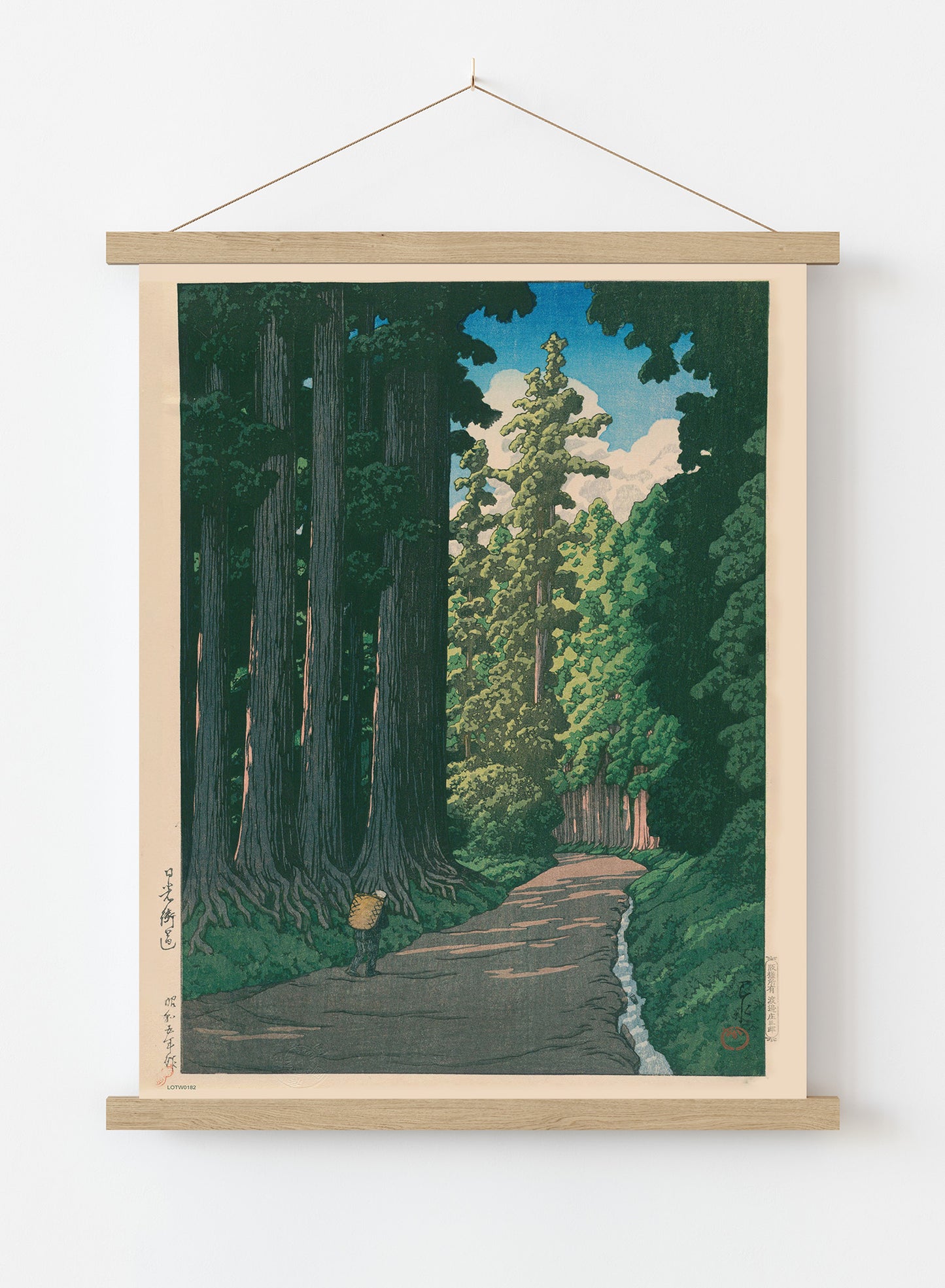 Road to Nikko Japanese Poster by artist Kawase Hasui Print – artist Kawase Hasui Japanese Wall Art 50x70cm Poster Hanger