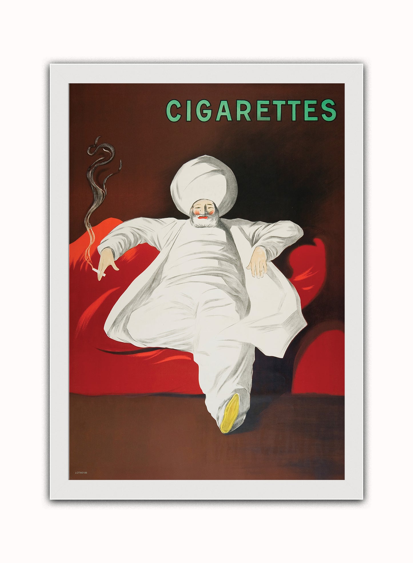 JOB Cigarettes by Leonetto Cappiello Print – Leonetto Cappiello Vintage Poster Wall Art 50x70cm White Frame