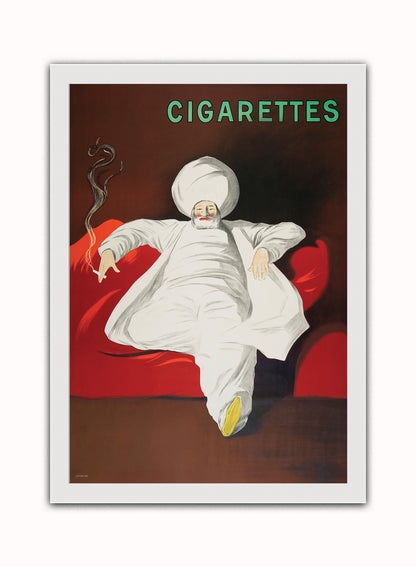 JOB Cigarettes by Leonetto Cappiello Print – Leonetto Cappiello Vintage Poster Wall Art 50x70cm White Frame