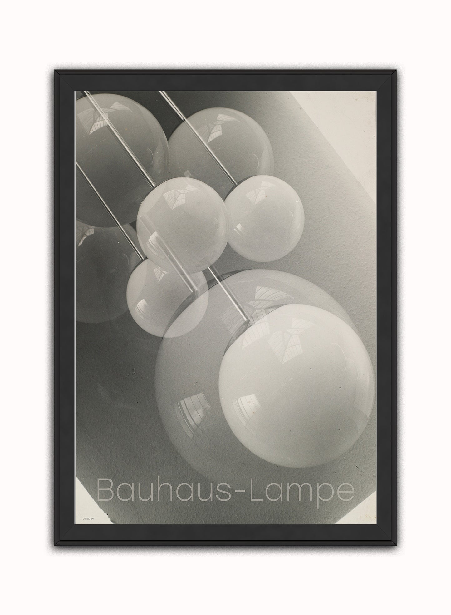 Bauhaus Lampe Poster Bauhaus Wall Art Print 50x70cm Black Frame
