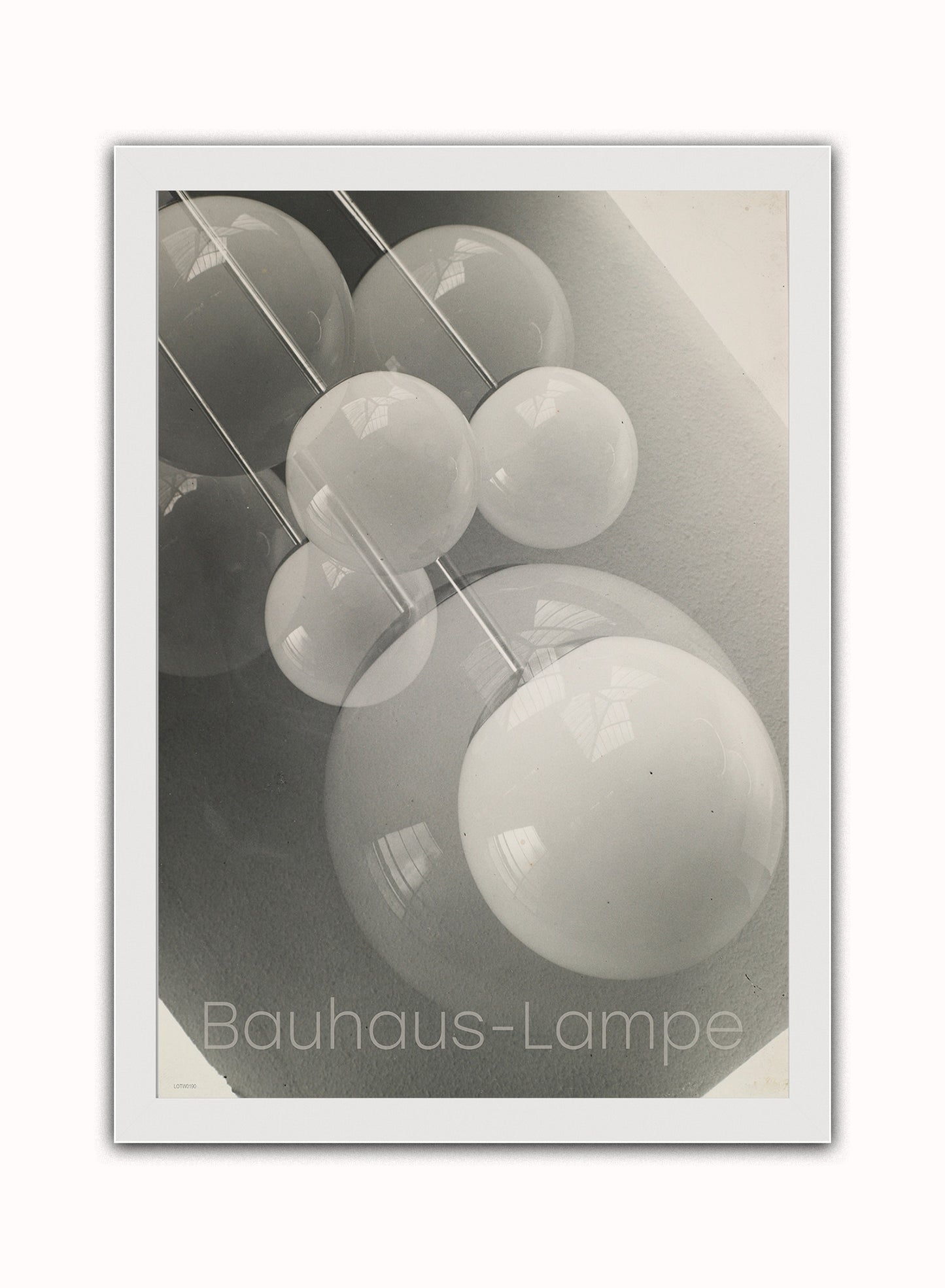 Bauhaus Lampe Poster Bauhaus Wall Art Print 50x70cm White Frame