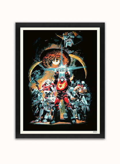 Transformers The Movie Poster Art Print Vintage Poster Wall Art Print 30x40cm Black Frame