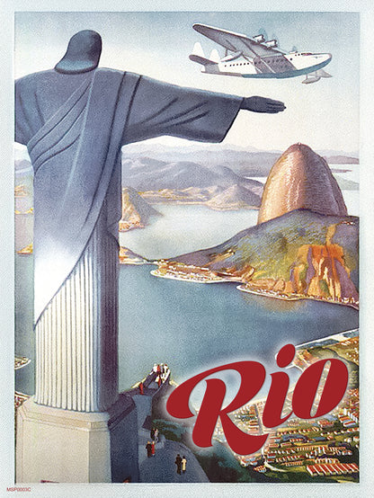 Flying Down to Rio,Vinatge Travel Poster by Paul George Lawler 30x40cm Art Print