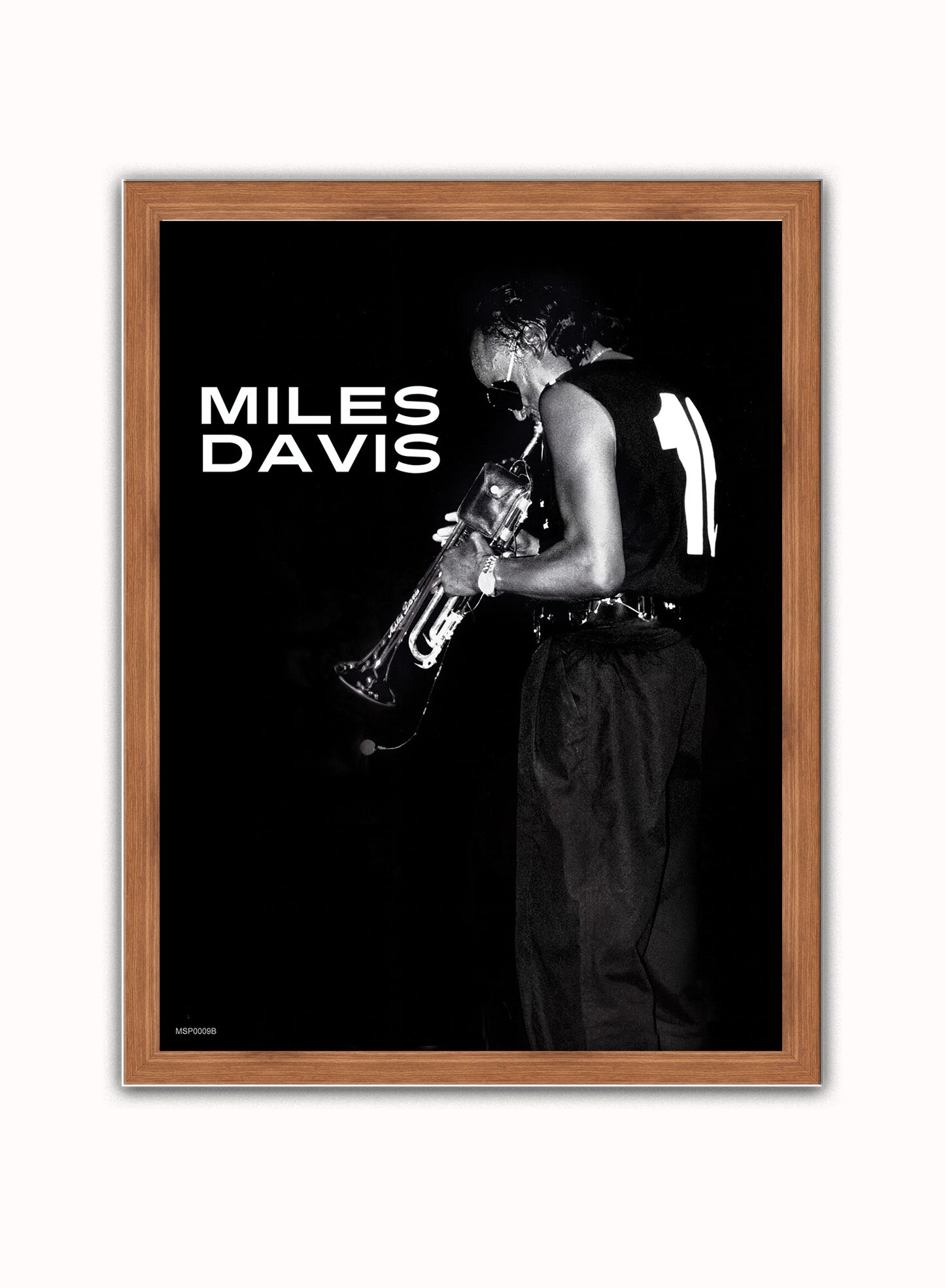 Miles Davis, Den Haag, 1986 Poster Art Print 30x40m Vintage Poster Wall Art Print Dark Wood