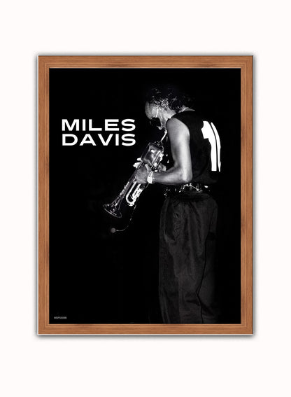 Miles Davis, Den Haag, 1986 Poster Art Print 30x40m Vintage Poster Wall Art Print Dark Wood