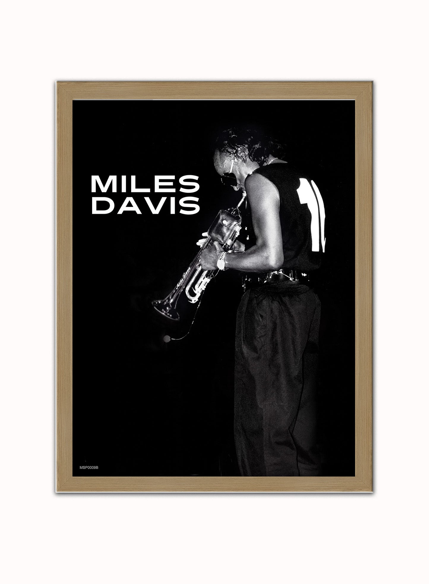 Miles Davis, Den Haag, 1986 Poster Art Print 30x40m Vintage Poster Wall Art Print Light Wood