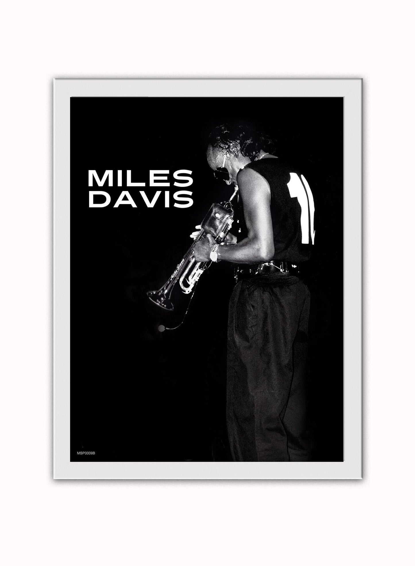 Miles Davis, Den Haag, 1986 Poster Art Print 30x40m Vintage Poster Wall Art Print White Frame