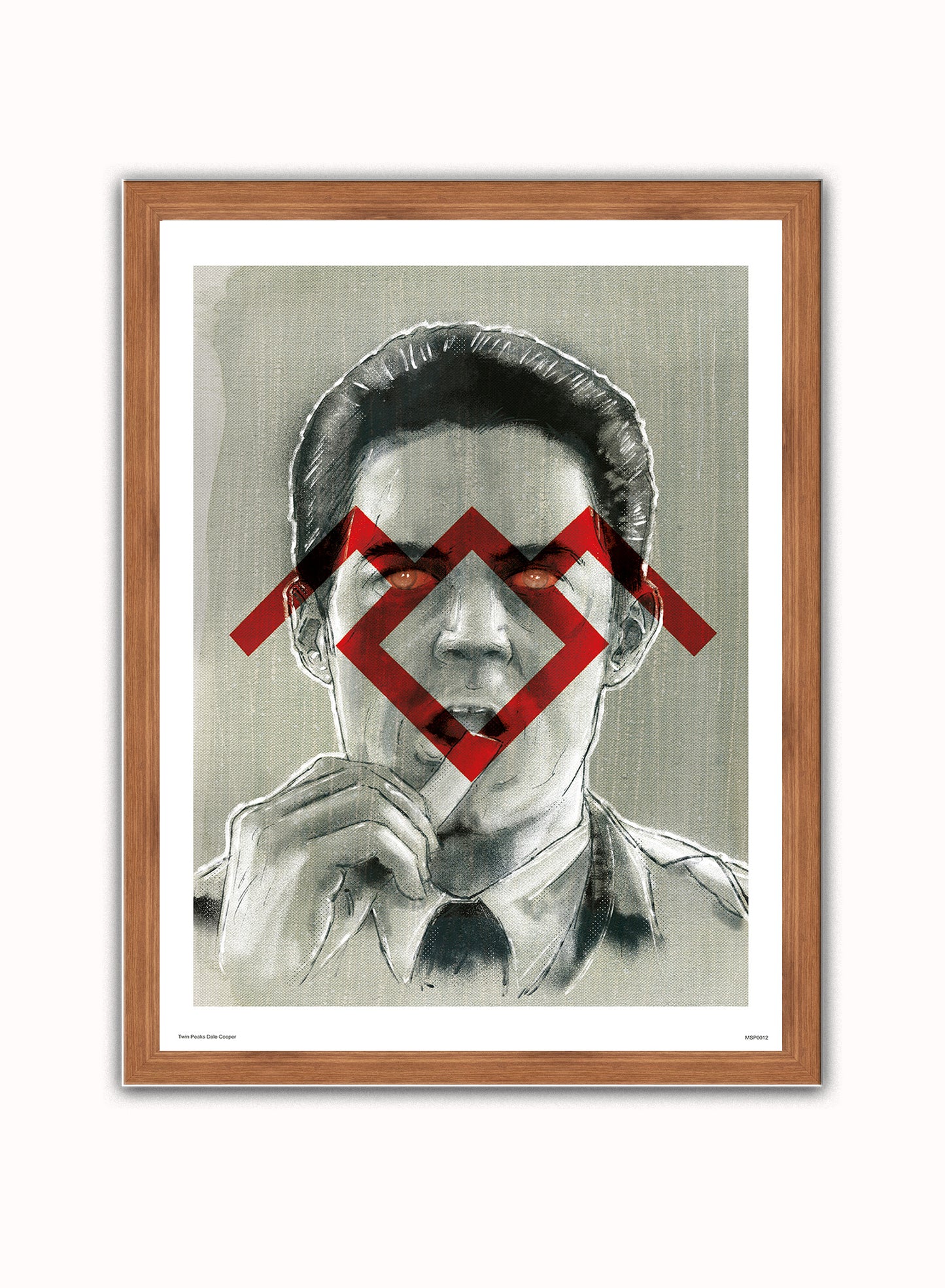 Twin Peaks Dale Cooper Art Print Poster Vintage Poster Wall Art Print 30x40cm Dark Wood