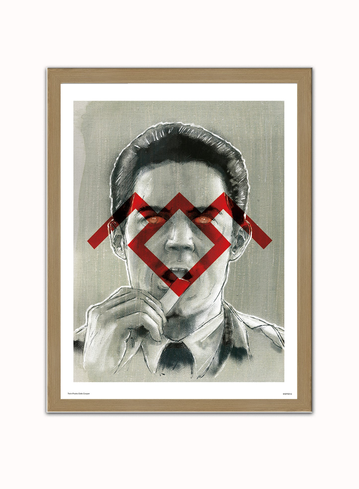 Twin Peaks Dale Cooper Art Print Poster Vintage Poster Wall Art Print 30x40cm Light Wood