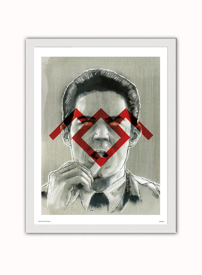 Twin Peaks Dale Cooper Art Print Poster Vintage Poster Wall Art Print 30x40cm White Frame