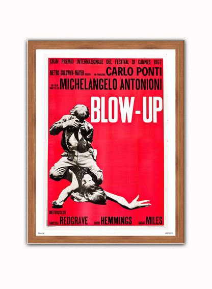 Blow up Art Print Poster Vintage Poster Wall Art Print 30x40cm Dark Wood
