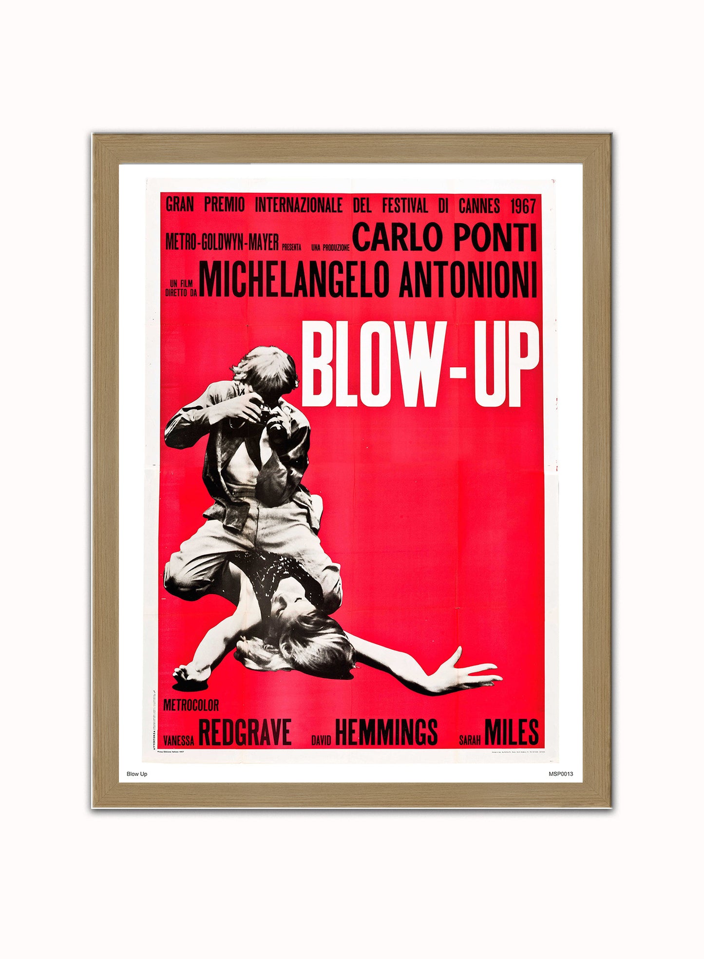 Blow up Art Print Poster Vintage Poster Wall Art Print 30x40cm Light Wood