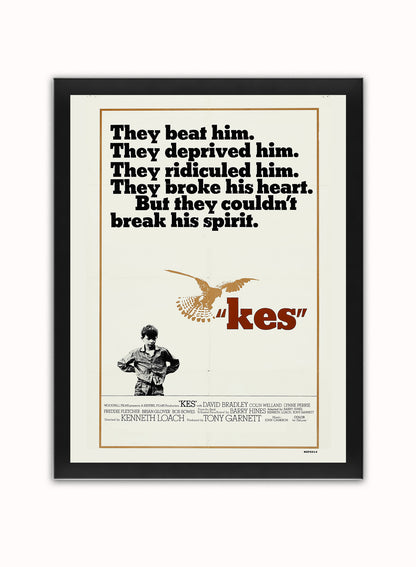 Kes Vintage Poster Wall Art Print 30x40cm Black Frame