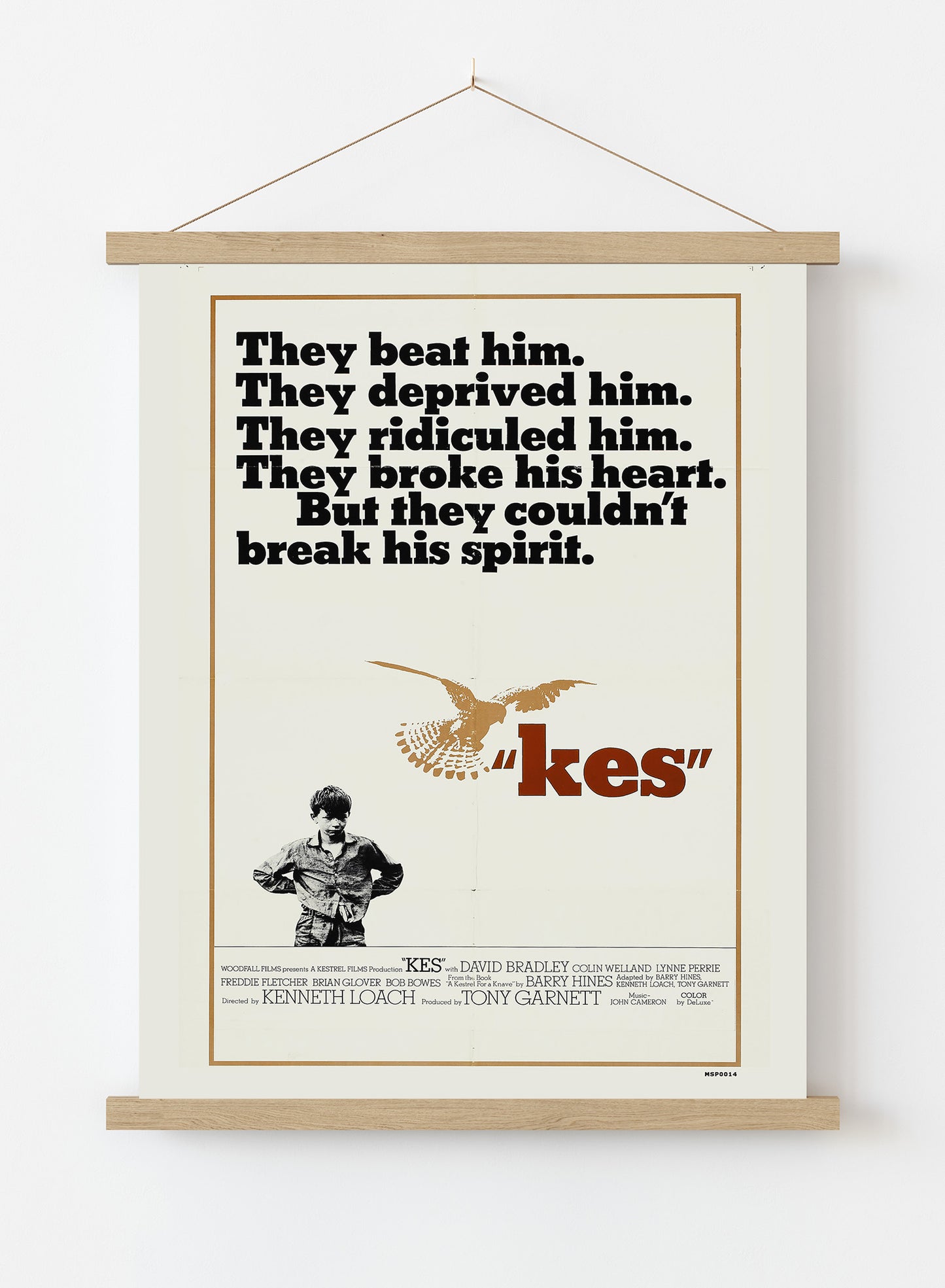 Kes Vintage Poster Wall Art Print 30x40cm Hanger
