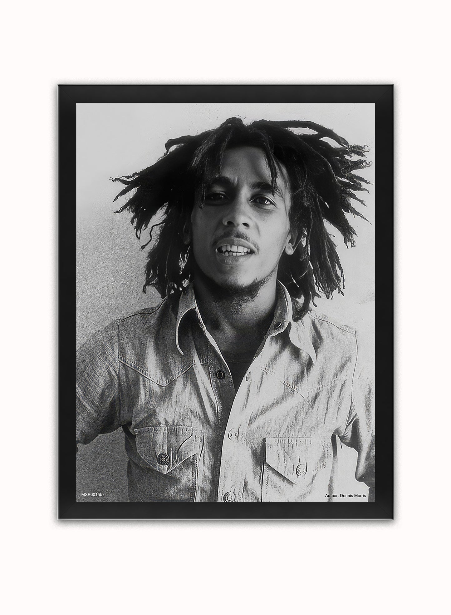 Bob Marley 1976 Poster Art Print 30x40m Vintage Poster Wall Art Print Black Frame