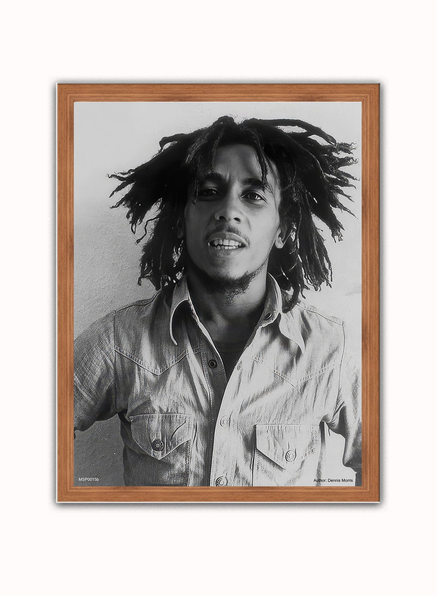 Bob Marley 1976 Poster Art Print 30x40m Vintage Poster Wall Art Print Dark Wood