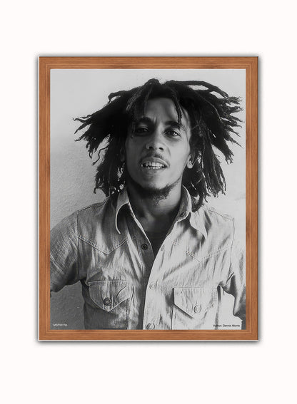 Bob Marley 1976 Poster Art Print 30x40m Vintage Poster Wall Art Print Dark Wood
