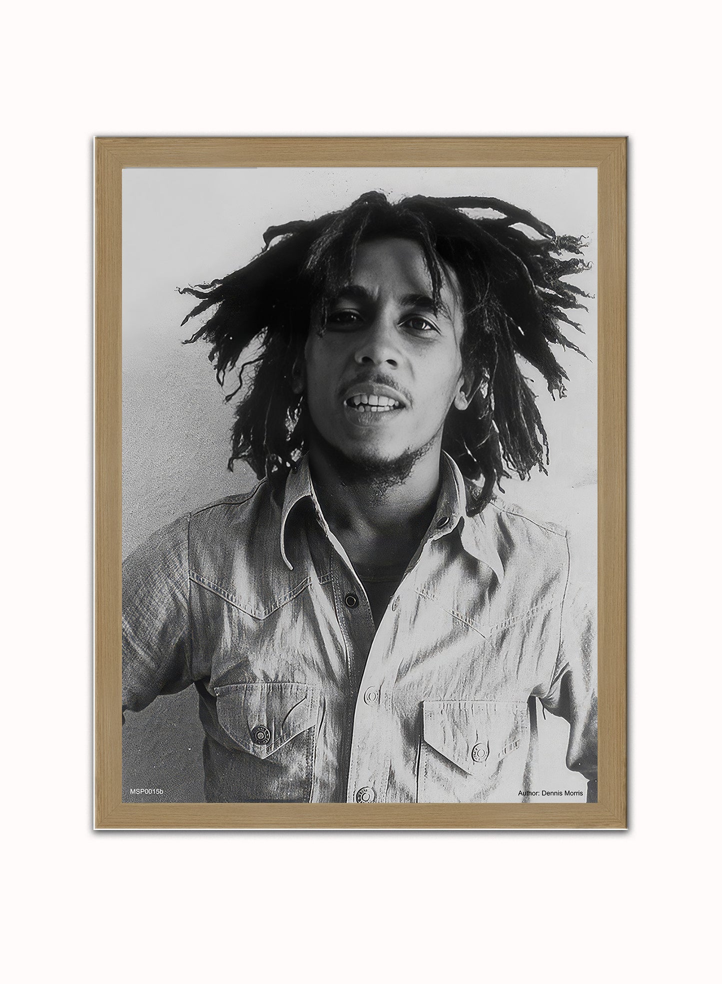 Bob Marley 1976 Poster Art Print 30x40m Vintage Poster Wall Art Print Light Wood