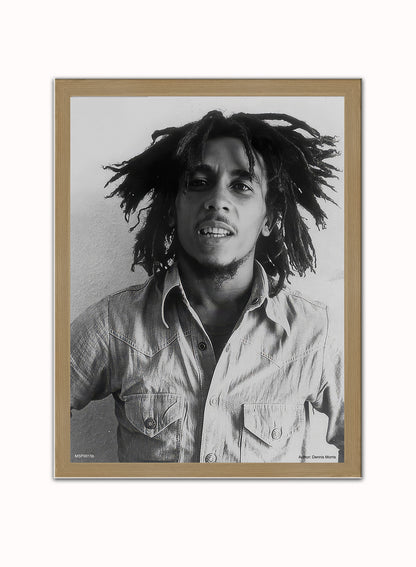 Bob Marley 1976 Poster Art Print 30x40m Vintage Poster Wall Art Print Light Wood