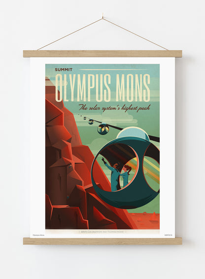 Olympus mons Mars Art Print Poster Vintage Poster Wall Art Print 30x40cm Hanger