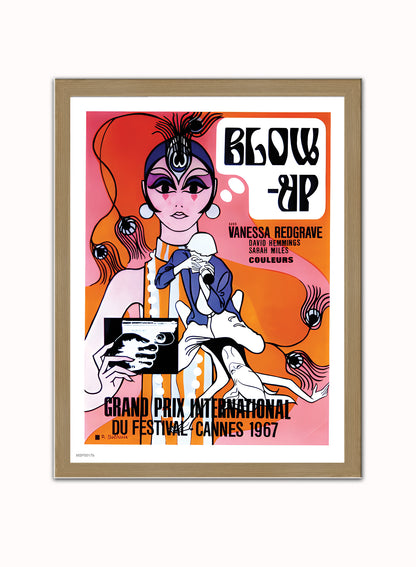 Blow Up Alternative Movie Poster Vintage Poster Wall Art Print 30x40cm Light Wood