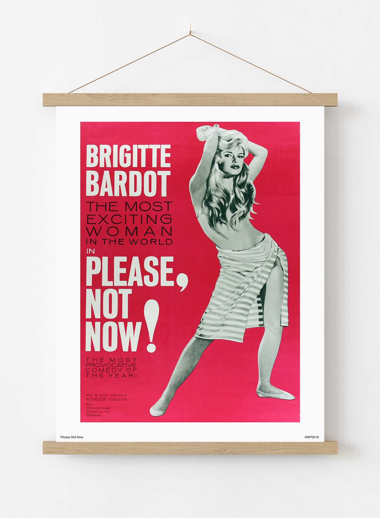 Brigitte Bardot, Please not Now Movie Poster Art Print Vintage Poster Wall Art Print 40x30cm Hanger