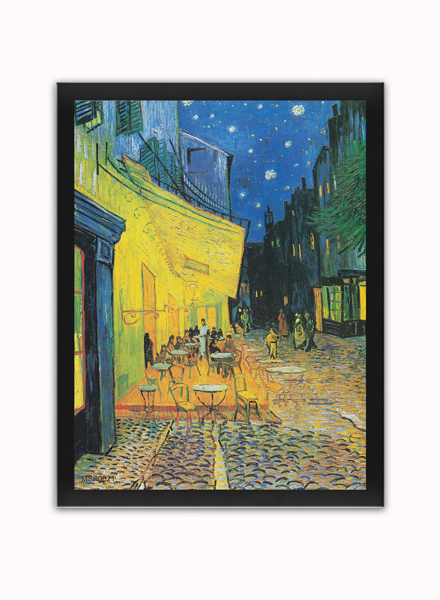 Van Gogh Cafe Terrace Vintage Poster Wall Art Print 30x40cm Black Frame