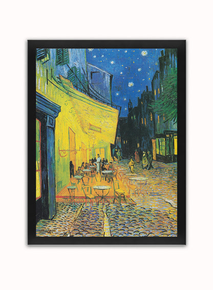 Van Gogh Cafe Terrace Vintage Poster Wall Art Print 30x40cm Black Frame