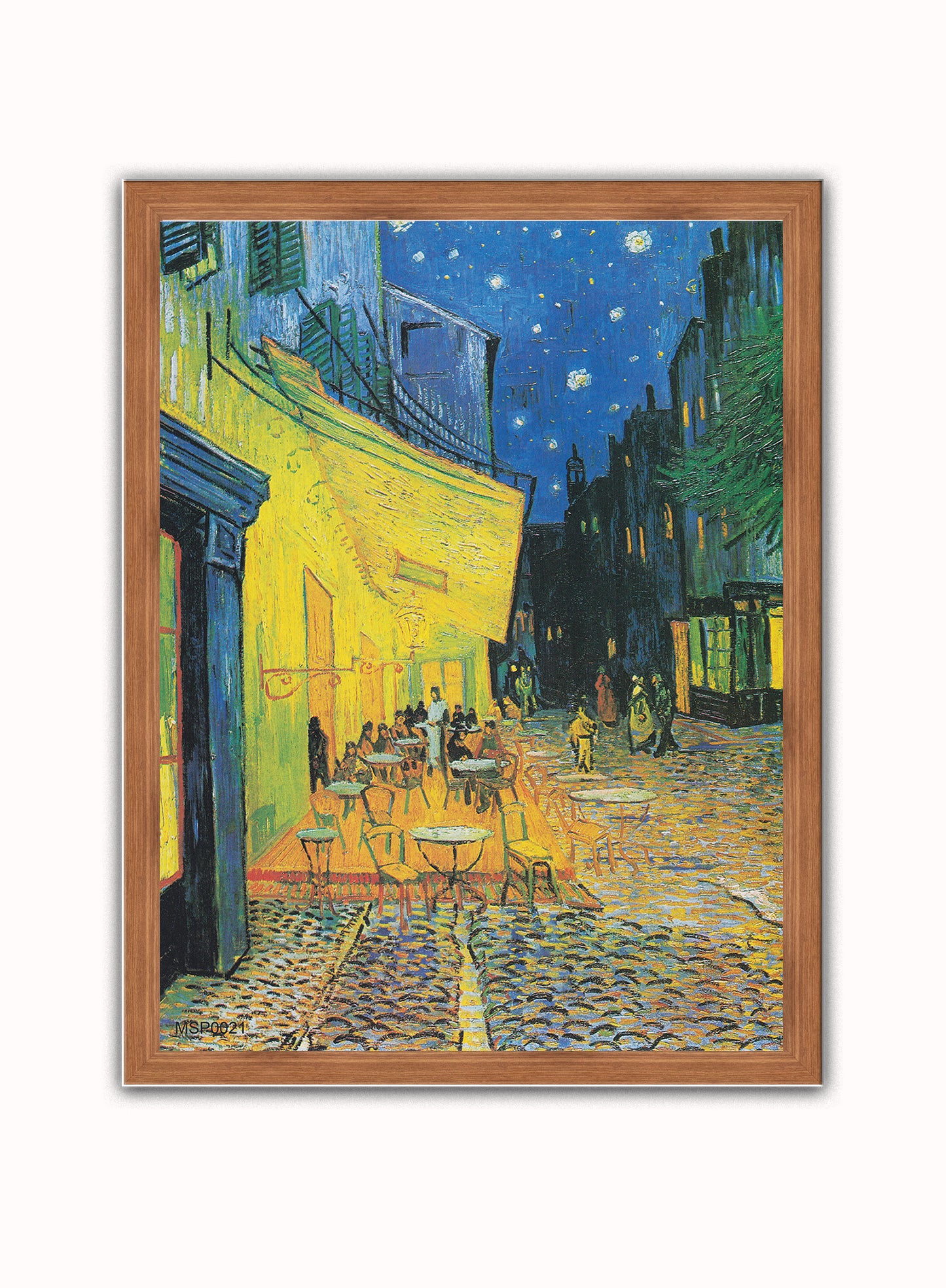 Van Gogh Cafe Terrace Vintage Poster Wall Art Print 30x40cm Dark Wood