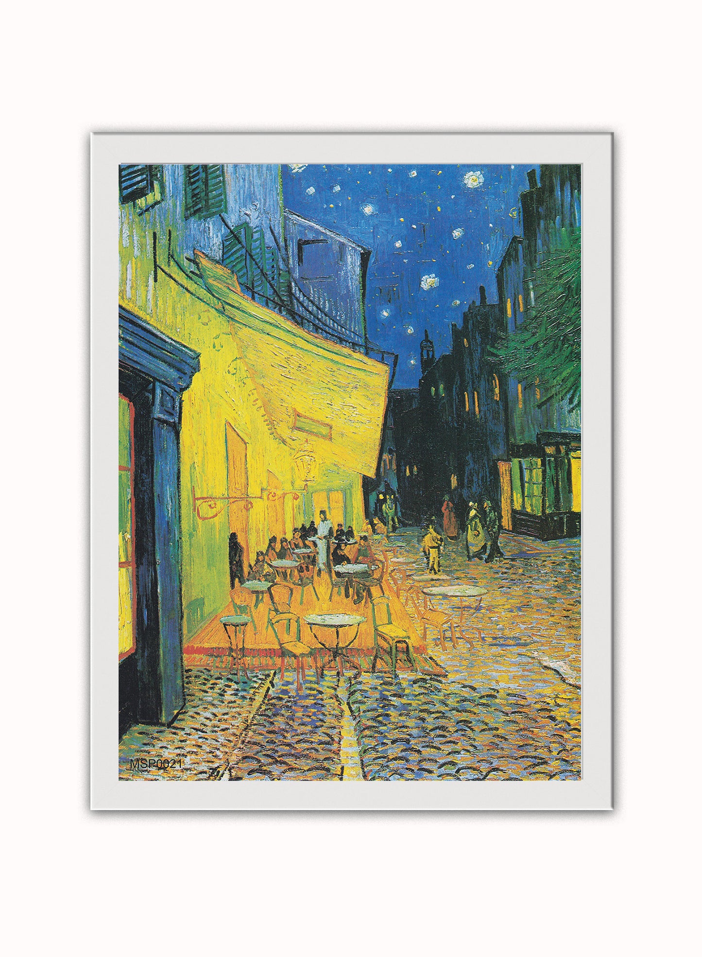 Van Gogh Cafe Terrace Vintage Poster Wall Art Print 30x40cm White Frame