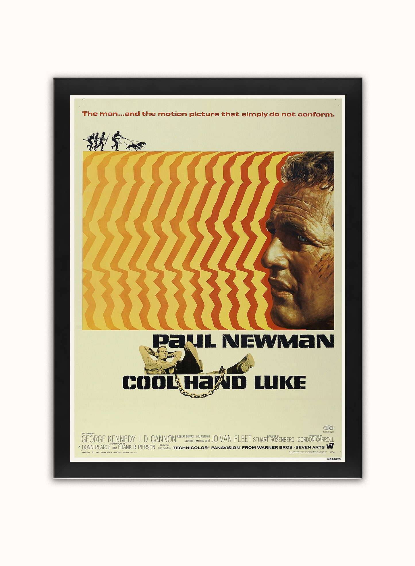 Cool Hand Luke Vintage Poster Wall Art Print 30x40cm Black Frame