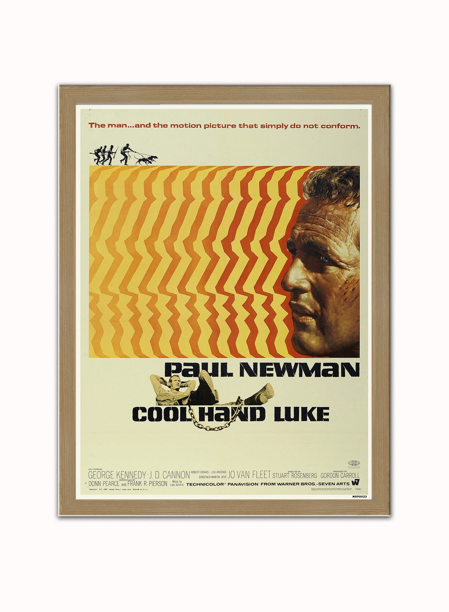 Cool Hand Luke Vintage Poster Wall Art Print 30x40cm Light Wood