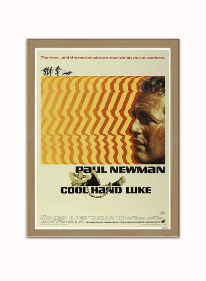 Cool Hand Luke Vintage Poster Wall Art Print 30x40cm Light Wood