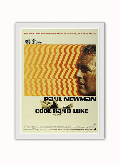 Cool Hand Luke Vintage Poster Wall Art Print 30x40cm White Frame