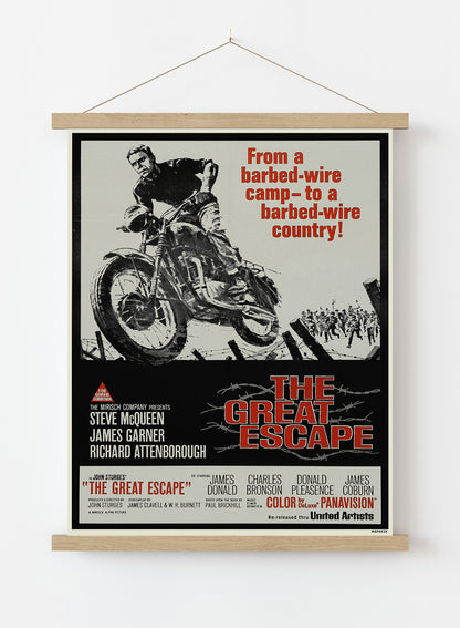 Great escape Steve Mqueen Vintage Poster Wall Art Print 30x40cm Hanger
