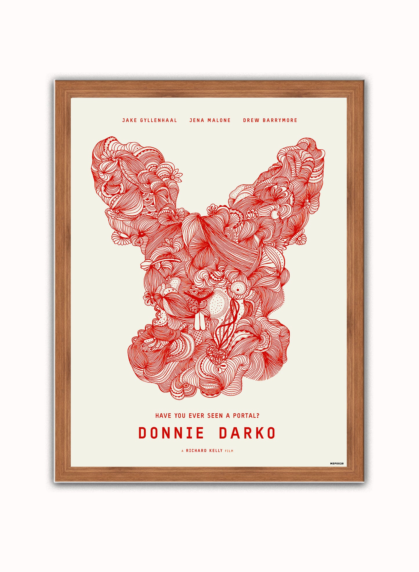 Donnie Darko Movie Poster Art Print Vintage Poster Wall Art Print 30x40cm Dark Wood