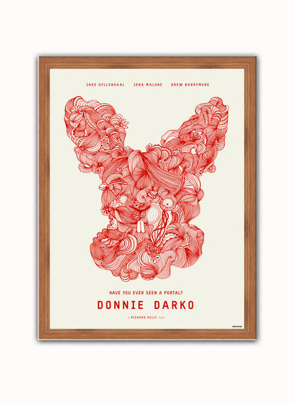 Donnie Darko Movie Poster Art Print Vintage Poster Wall Art Print 30x40cm Dark Wood