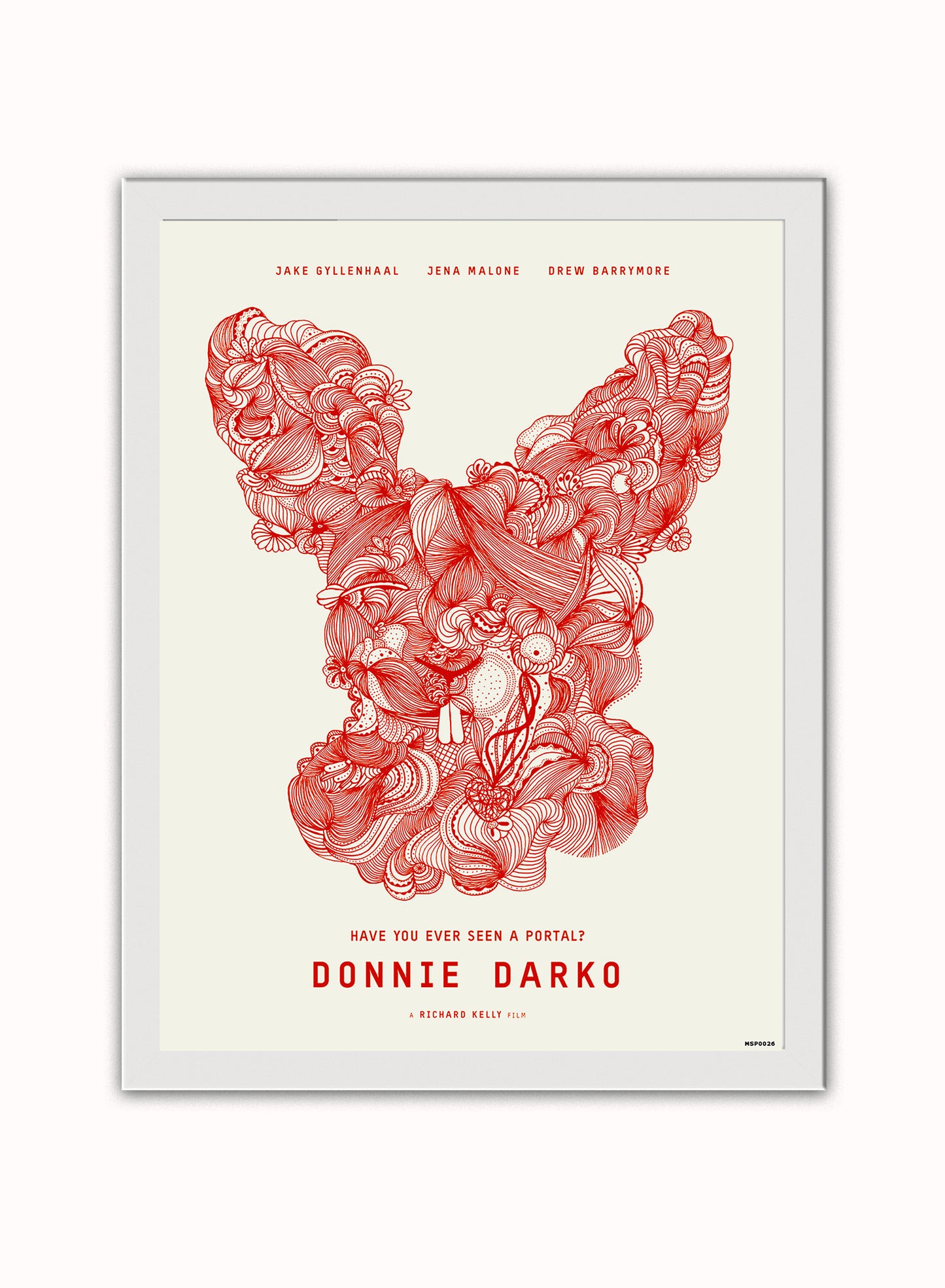 Donnie Darko Movie Poster Art Print Vintage Poster Wall Art Print 30x40cm White Frame