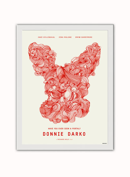 Donnie Darko Movie Poster Art Print Vintage Poster Wall Art Print 30x40cm White Frame