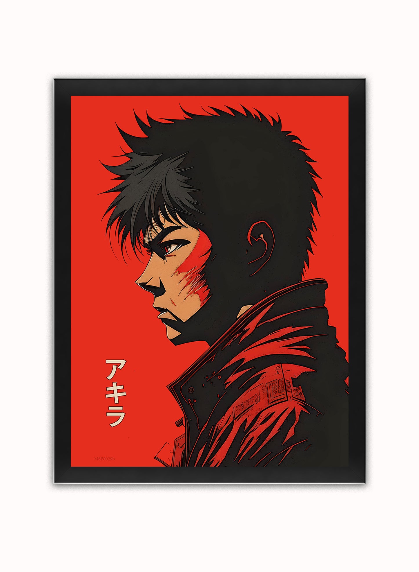 Akira Manga Portrait Vintage Art Wall Art Print 30x40cm Black Frame
