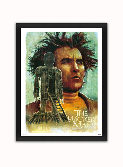 Wickerman Art Print Poster Vintage Poster Wall Art Print 30x40cm Black Frame
