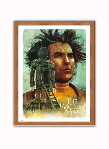 Wickerman Art Print Poster Vintage Poster Wall Art Print 30x40cm Dark Wood