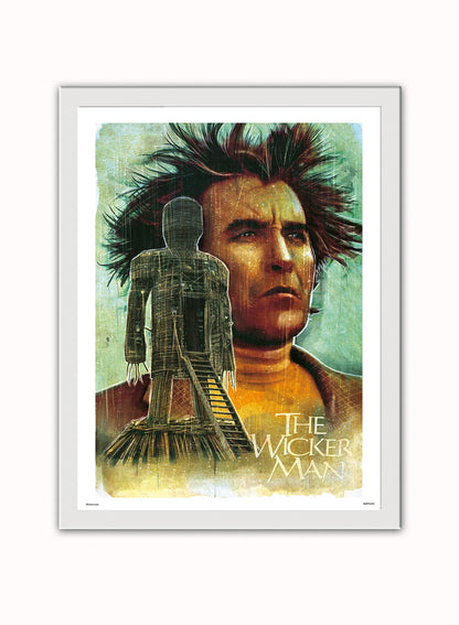 Wickerman Art Print Poster Vintage Poster Wall Art Print 30x40cm White Frame
