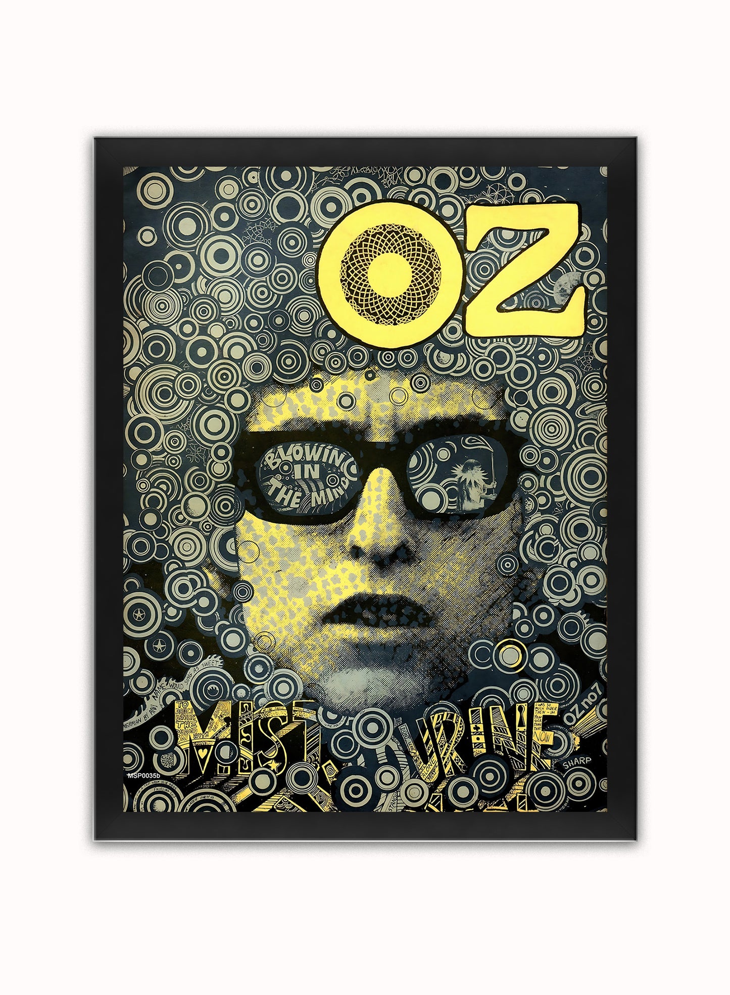 Bob Dylan Oz Vintage Art Wall Art Print 30x40cm Black Frame