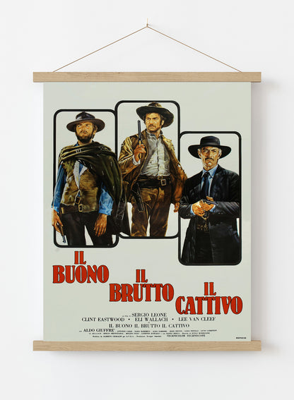 Good the bad and the Ugly Vintage Poster Wall Art Print 30x40cm Hanger