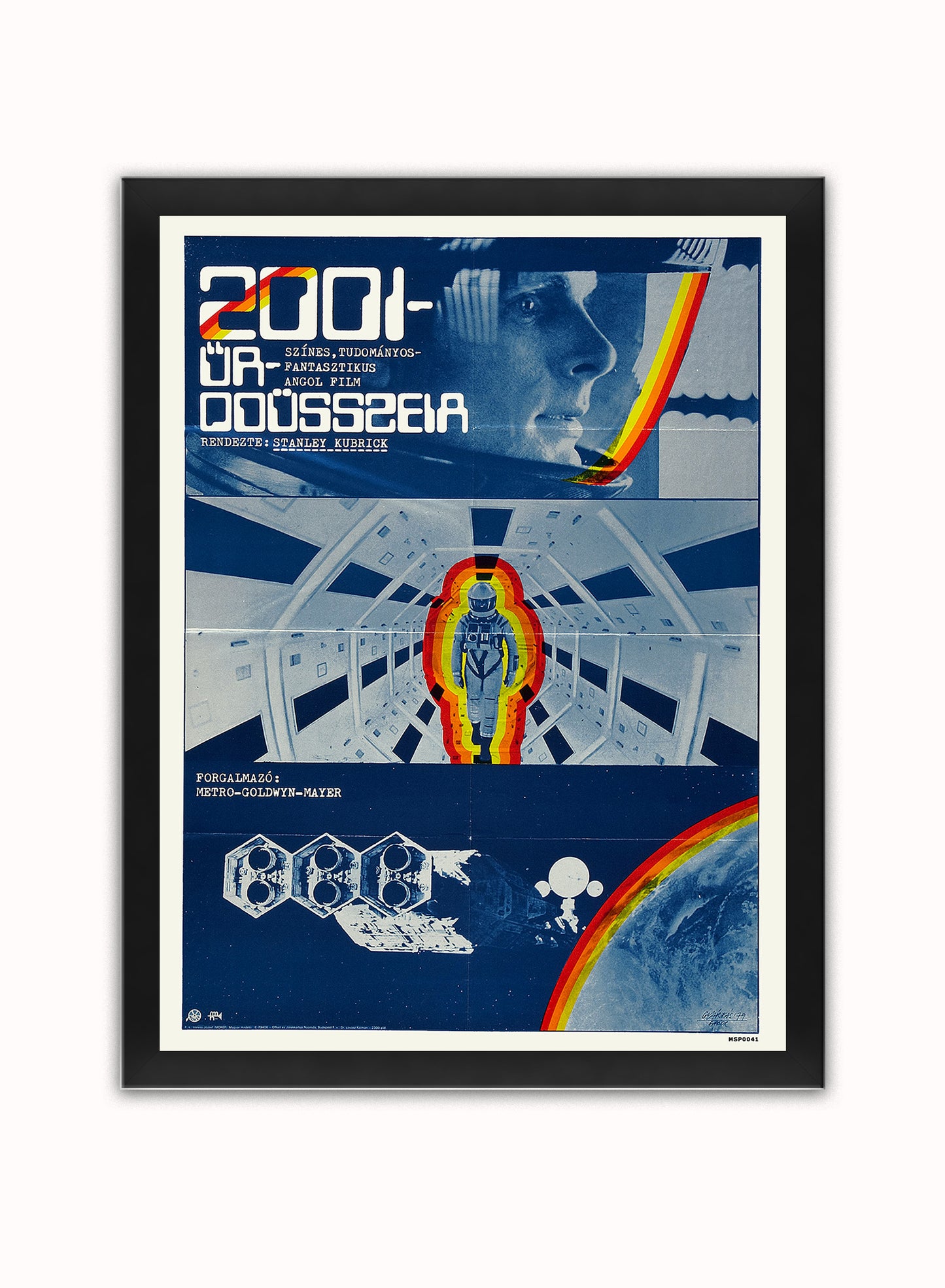 SPACE ODDYESSY Movie Poster Art Print Vintage Poster Wall Art Print 40x30cm Black Frame