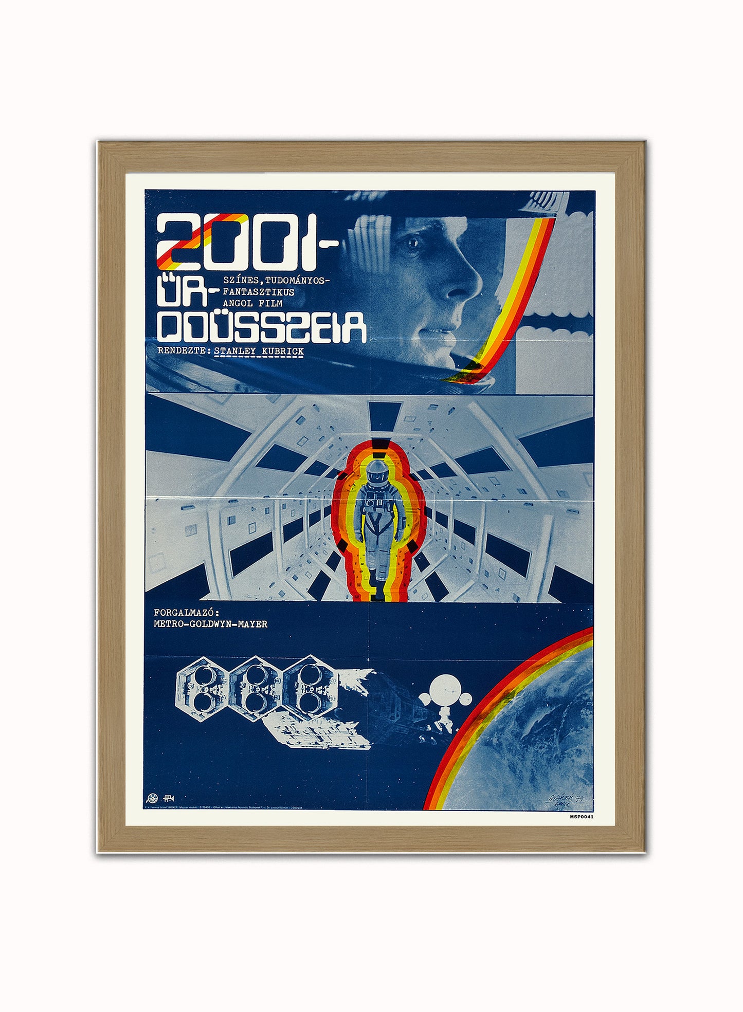 SPACE ODDYESSY Movie Poster Art Print Vintage Poster Wall Art Print 40x30cm Light Wood