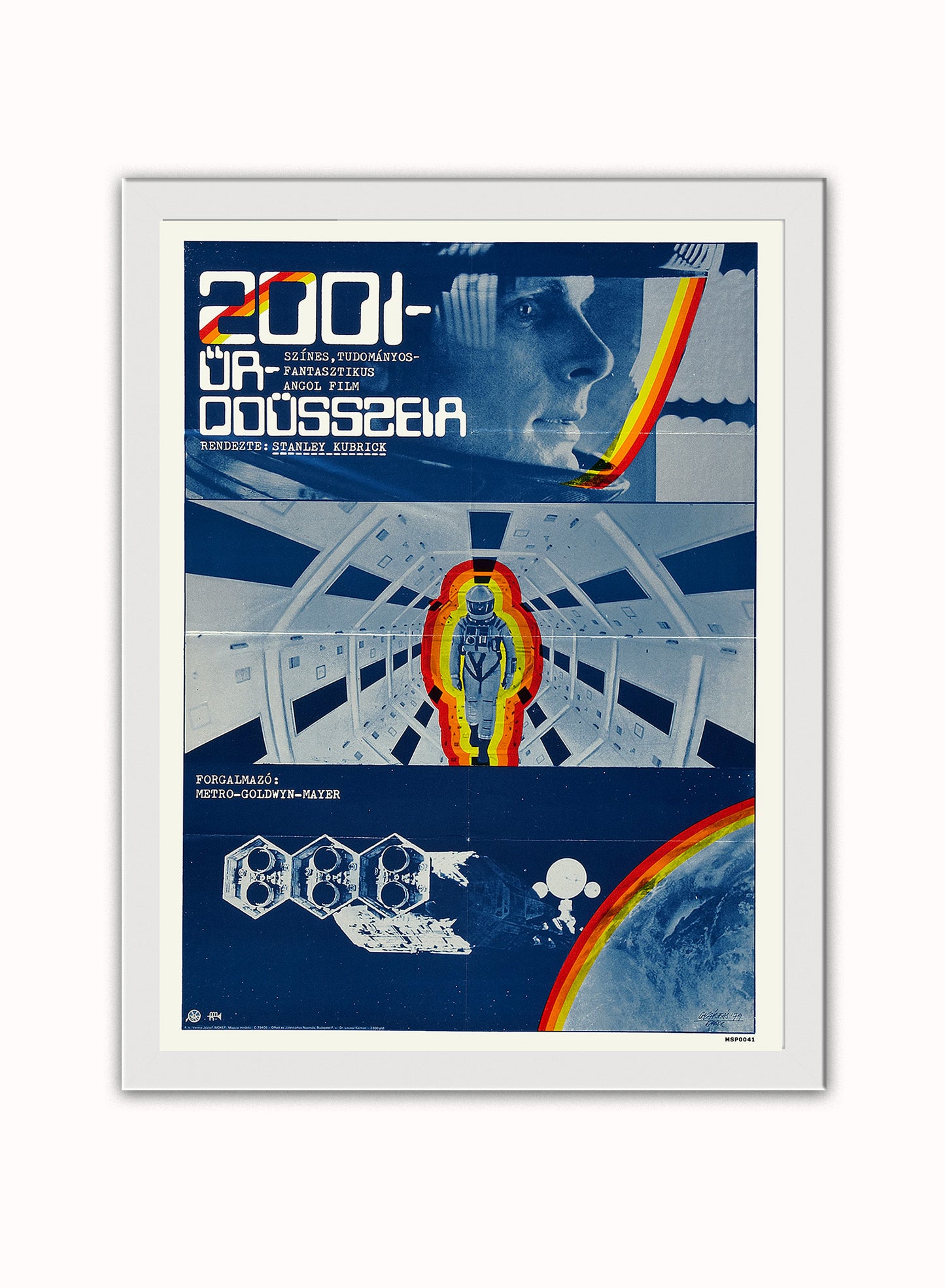 SPACE ODDYESSY Movie Poster Art Print Vintage Poster Wall Art Print 40x30cm White Frame