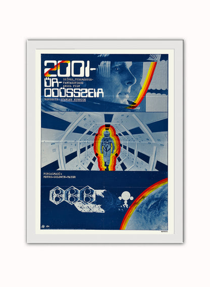 SPACE ODDYESSY Movie Poster Art Print Vintage Poster Wall Art Print 40x30cm White Frame